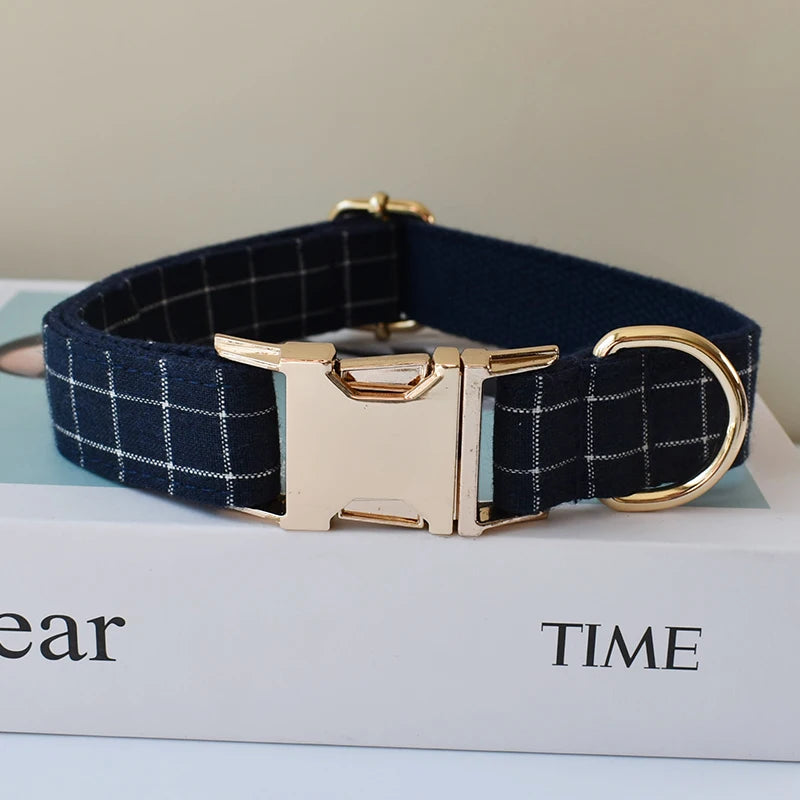 Plaid Dog Collar & Leash