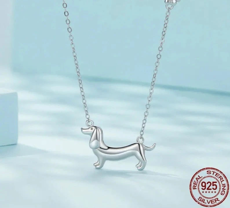 Silver Dog Necklace
