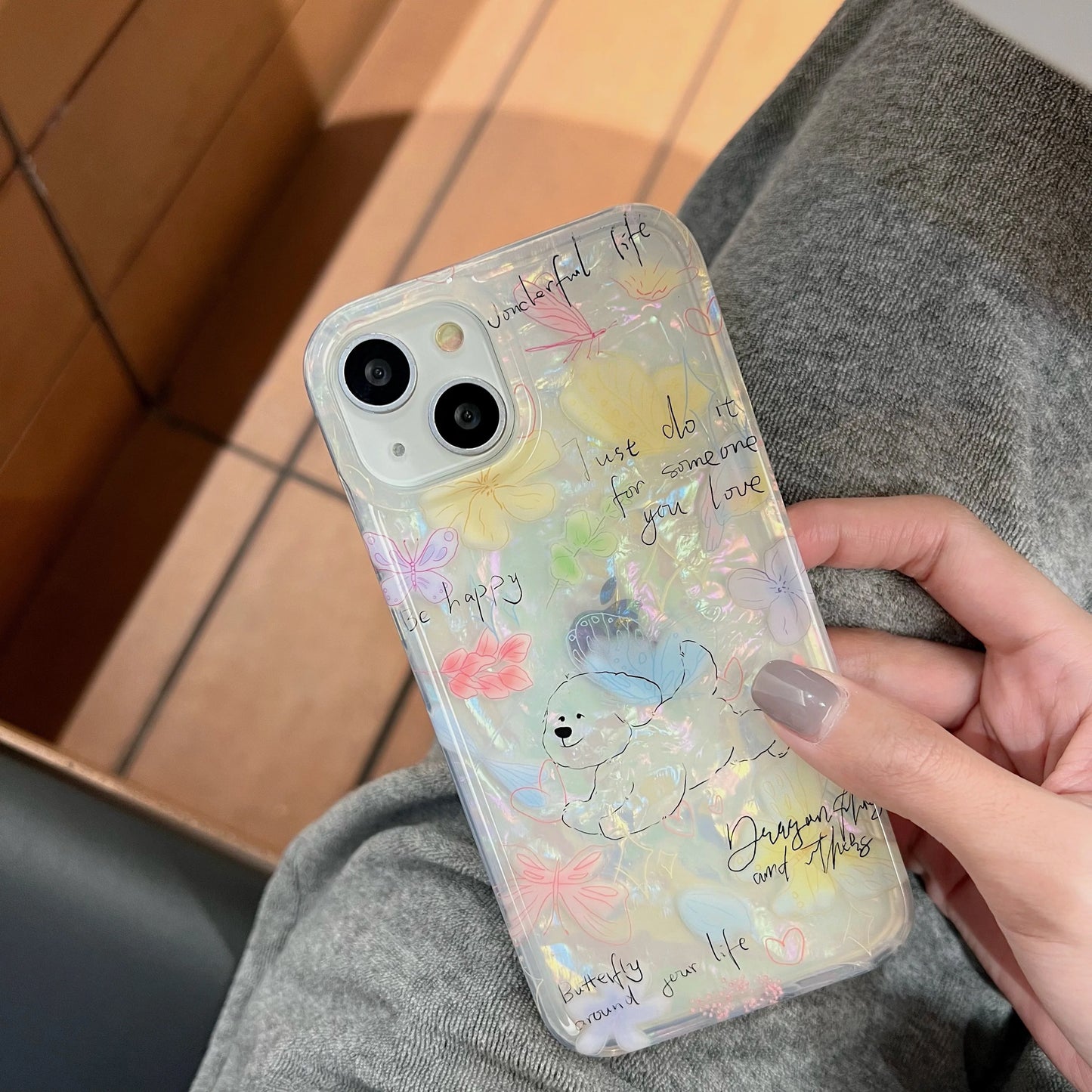 Korean Cute Dog Phone Case For iPhone