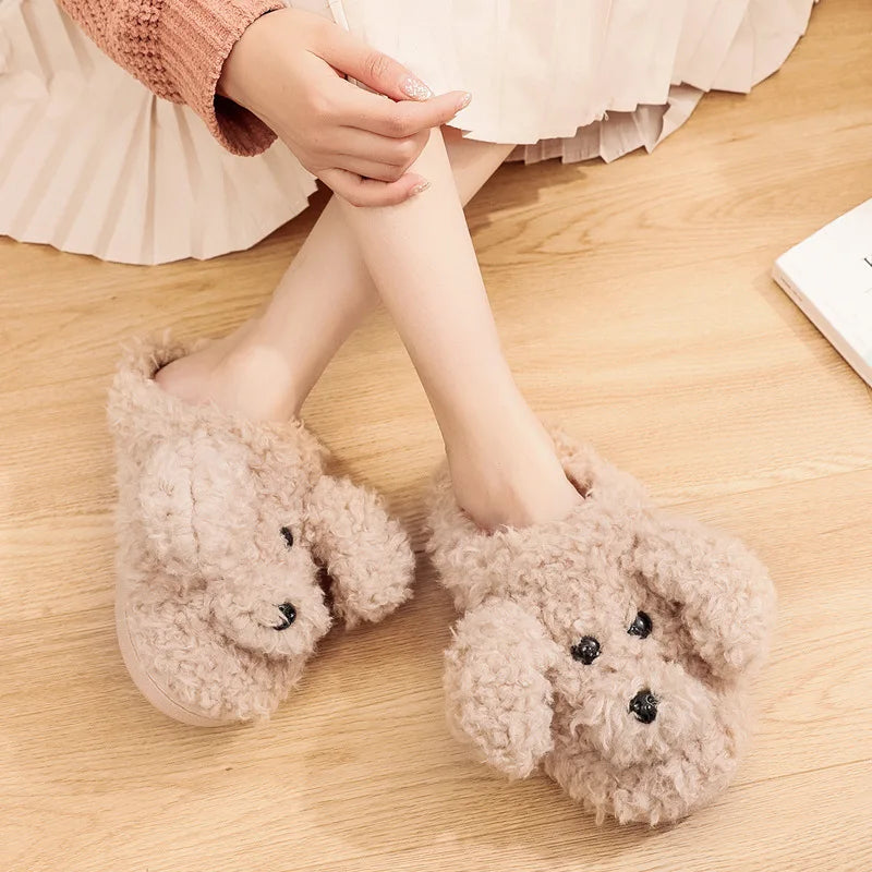 Fluffy Dog Slippers