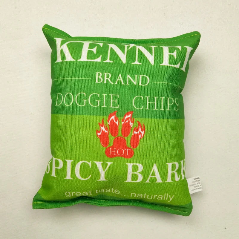 Funny Crisps Dog Toys Interaction Chew Molars Plush