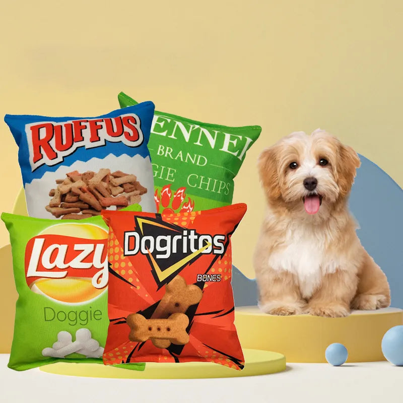 Funny Crisps Dog Toys Interaction Chew Molars Plush
