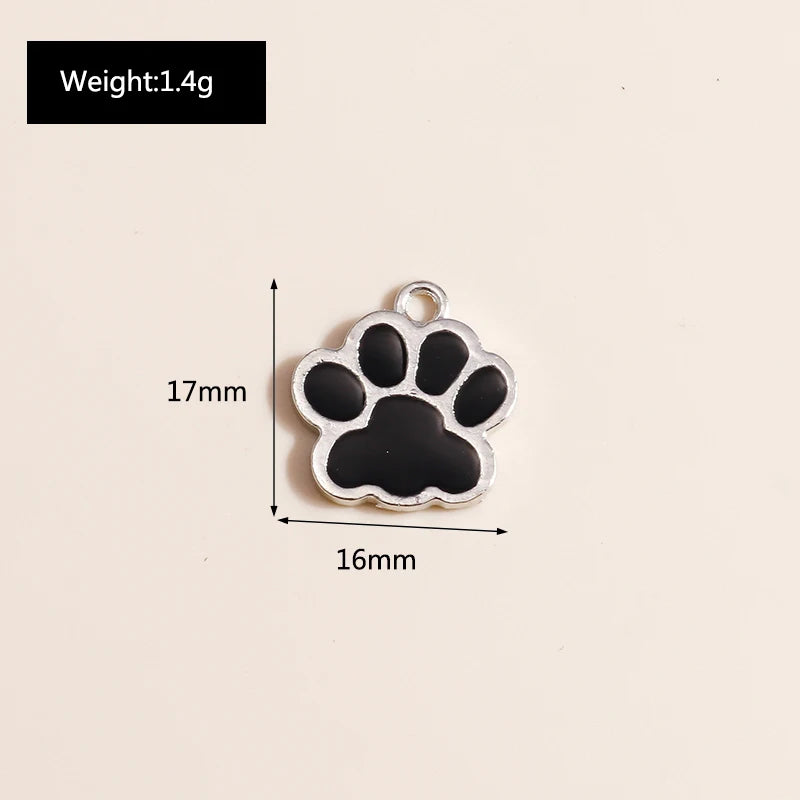 Enamel Dog Paw Charm