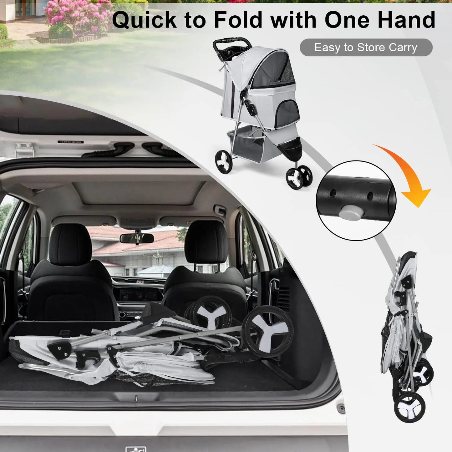 Folding Dog Stroller