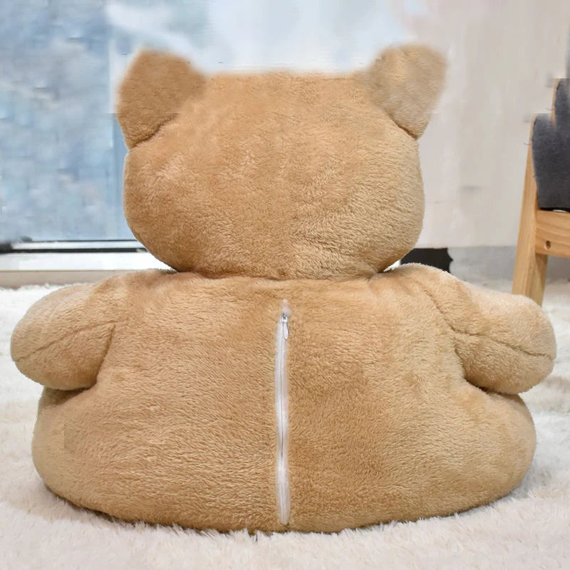 Soft Bear Plush Dog Bed