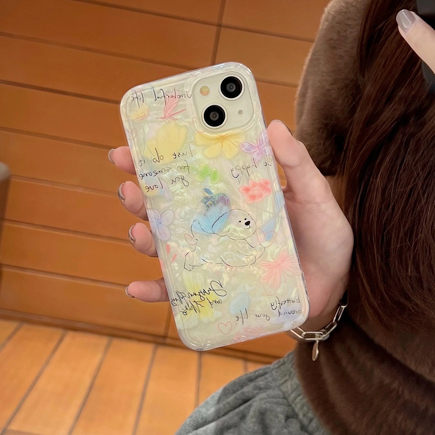 Korean Cute Dog Phone Case For iPhone
