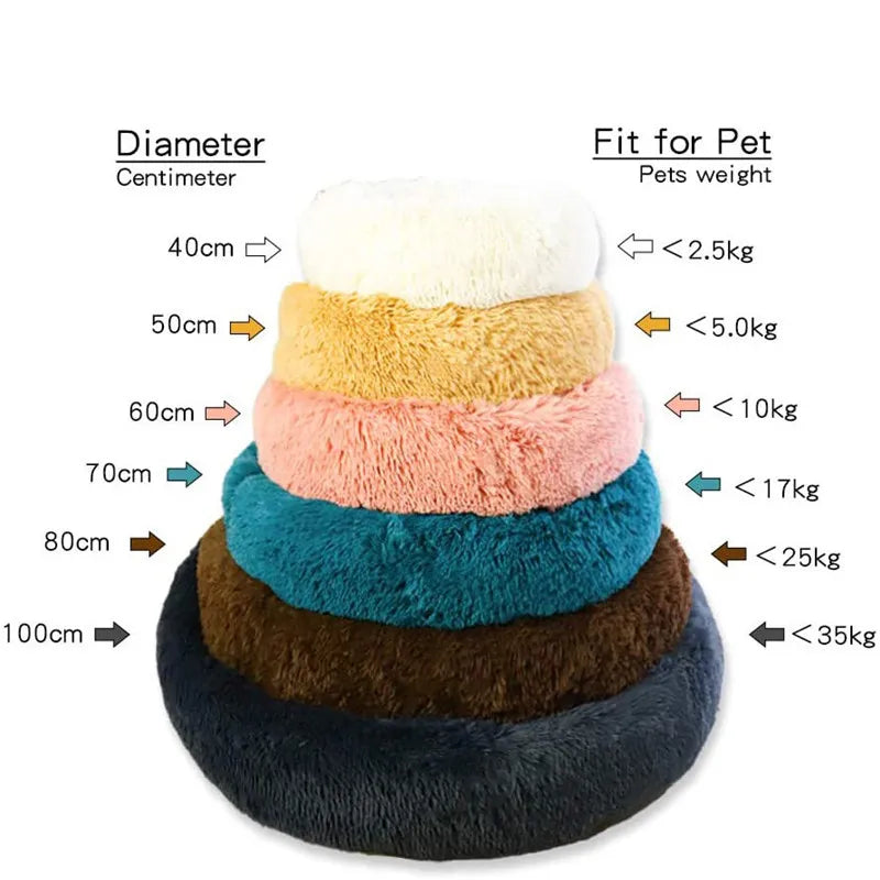 Fluffy Donut Dog Bed