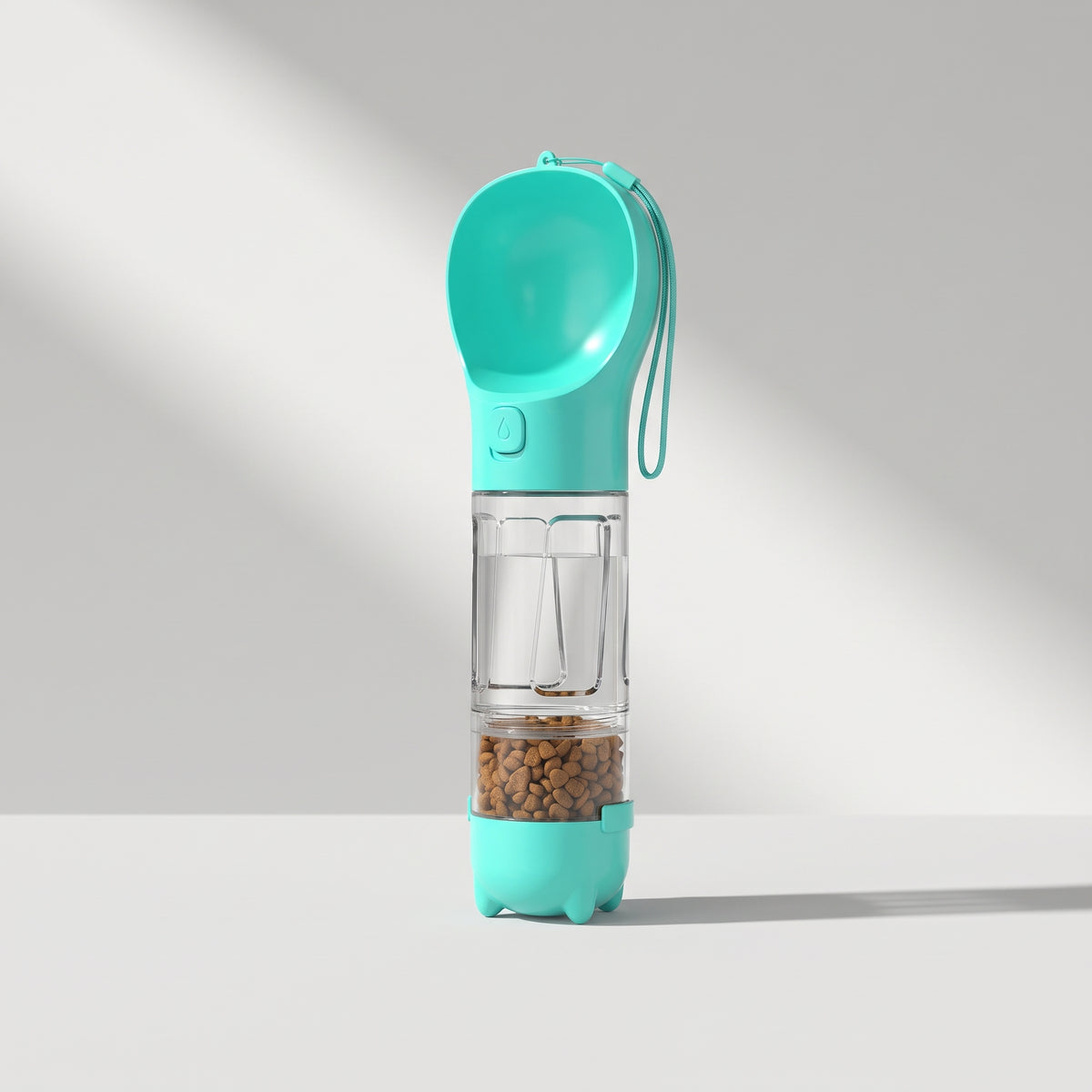 3 In 1 Dog Water Bottle, studio photo on a light grey background