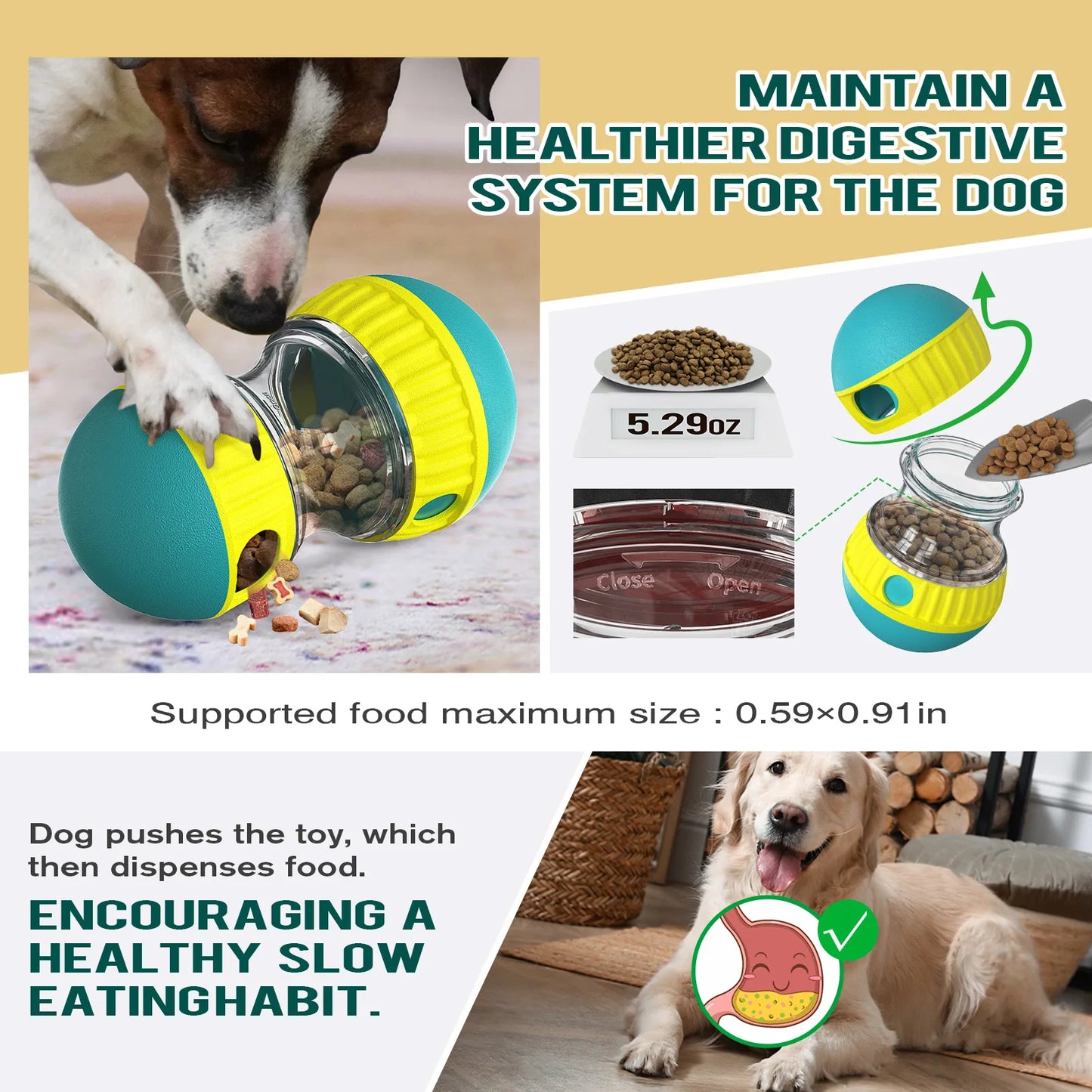 Dog Food Dispensing Toy