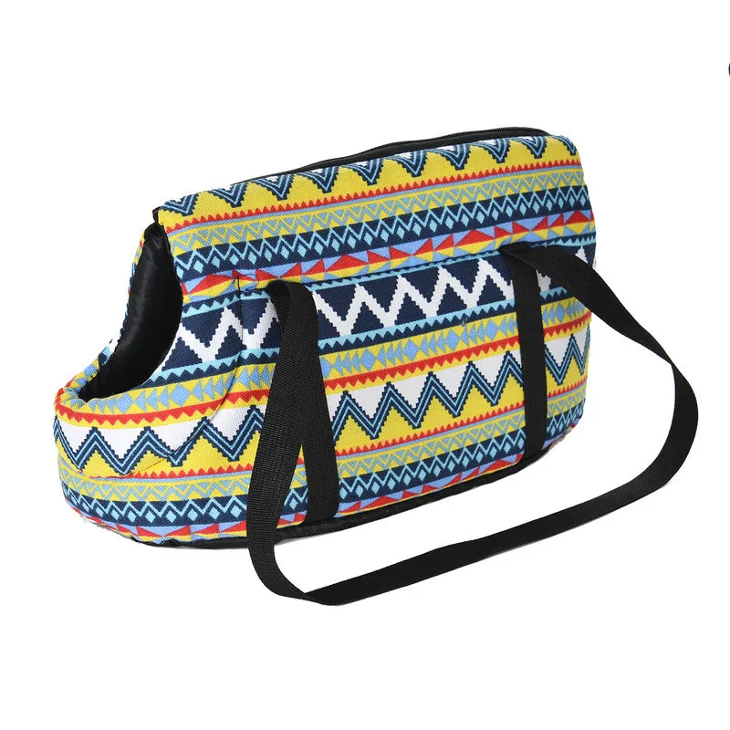 Small Dog Carry Bag in Stripe Without Fur