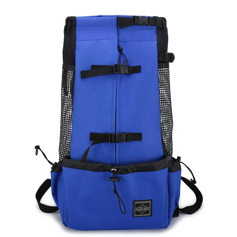 Dog Travel Backpack in Blue