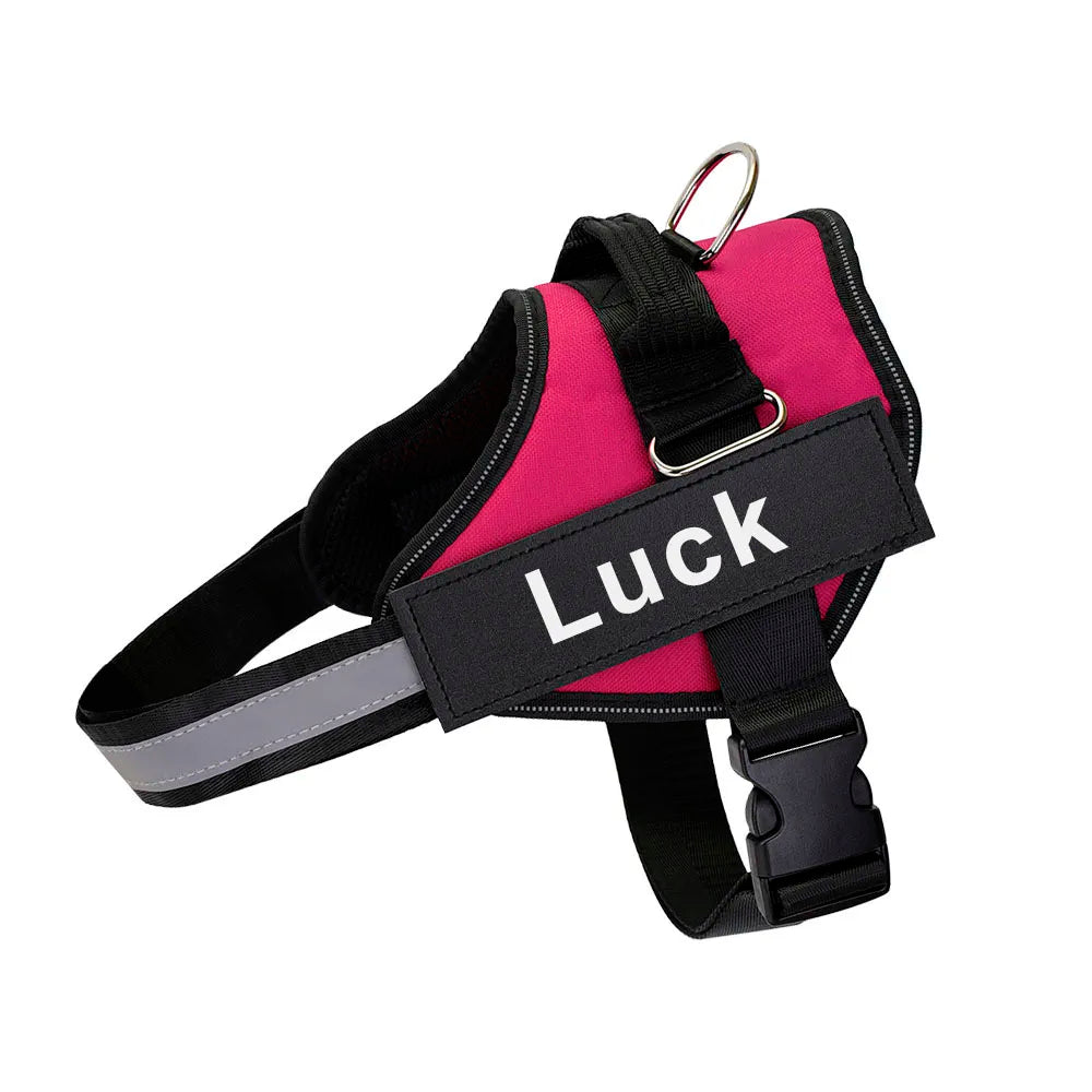 Heavy Duty Dog Harness in Rose Red