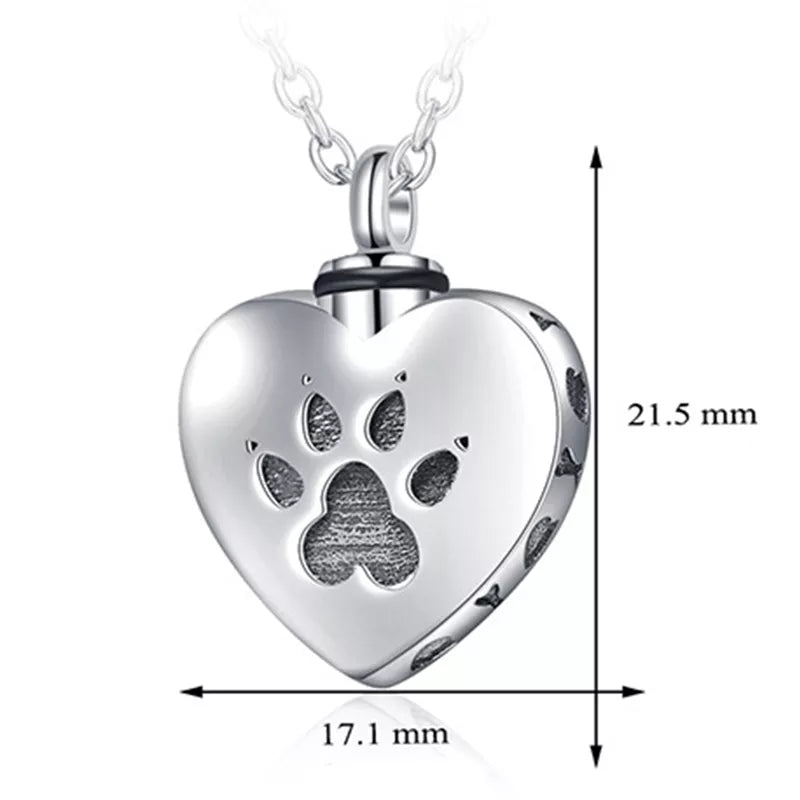 Heart Urn Dog Necklace