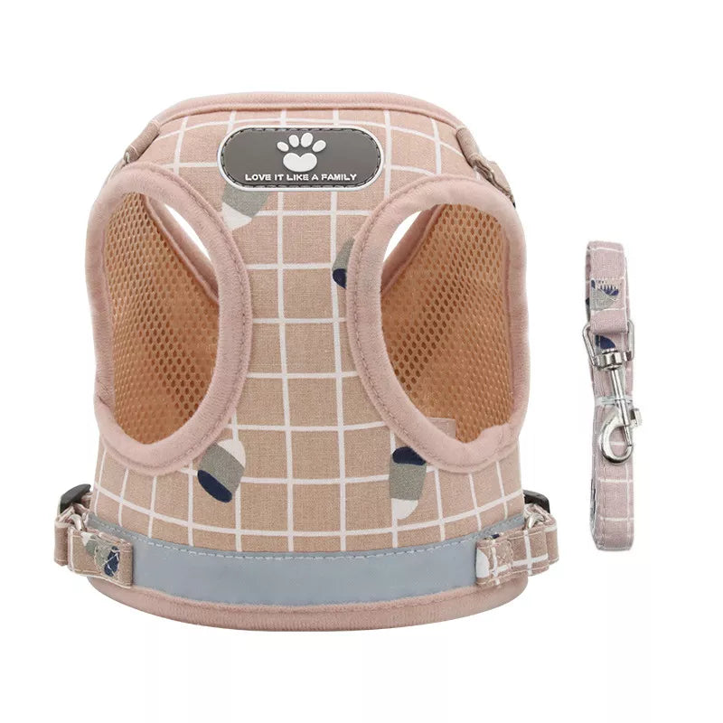 Mesh Harness For Small Dogs in Pink