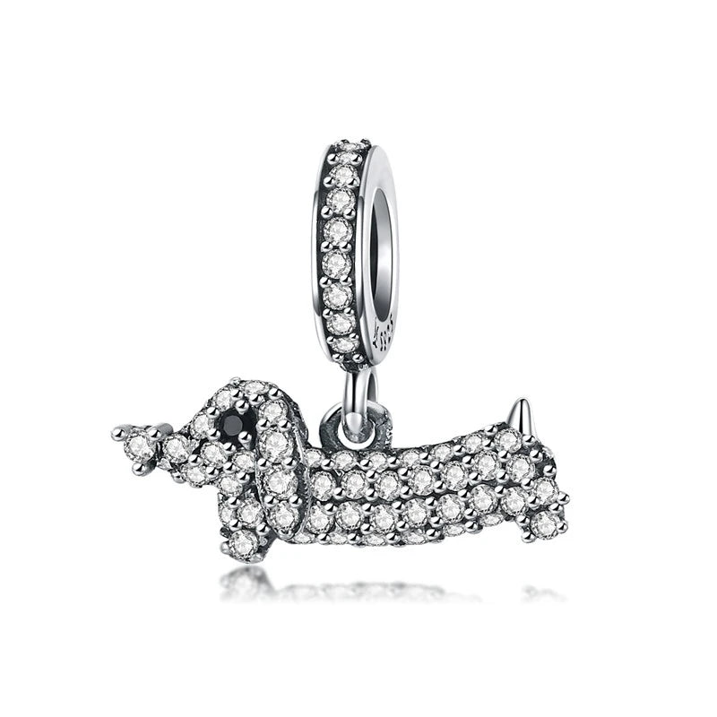 Sterling Dog Charms in Silver