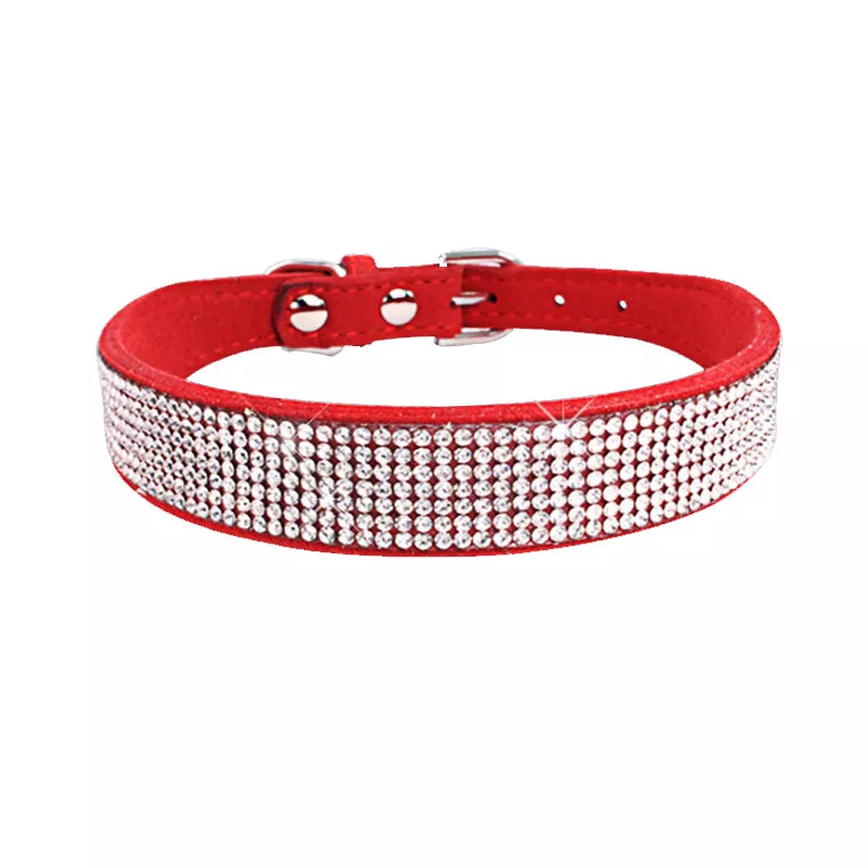 Glitter Dog Collar in Red