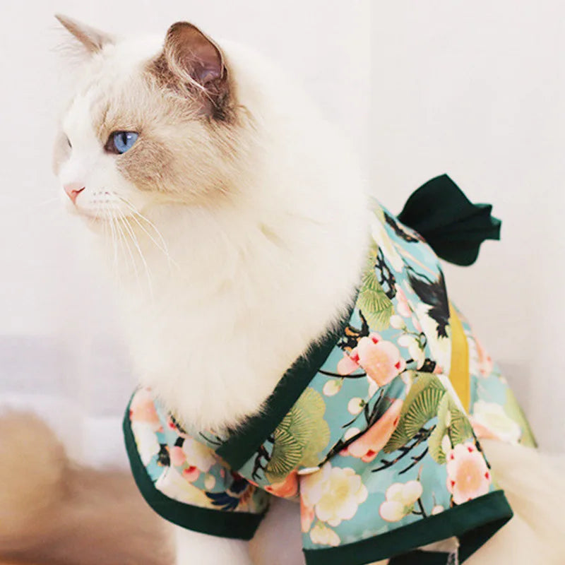 Dog Kimono in Green