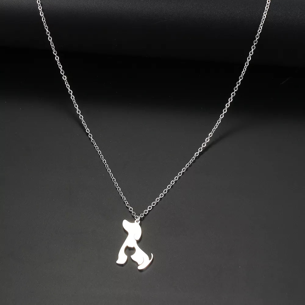 Cat & Dog Necklace in Silver