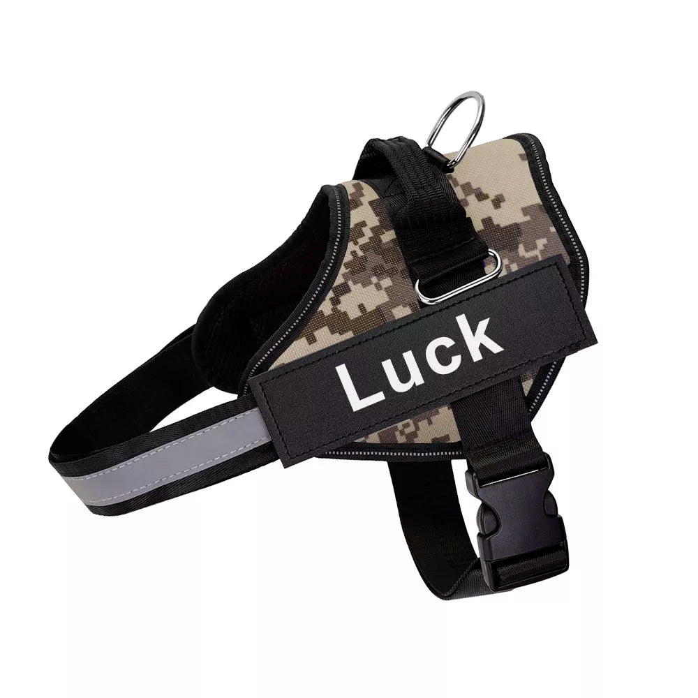 Heavy Duty Dog Harness in Desert m Camouflage