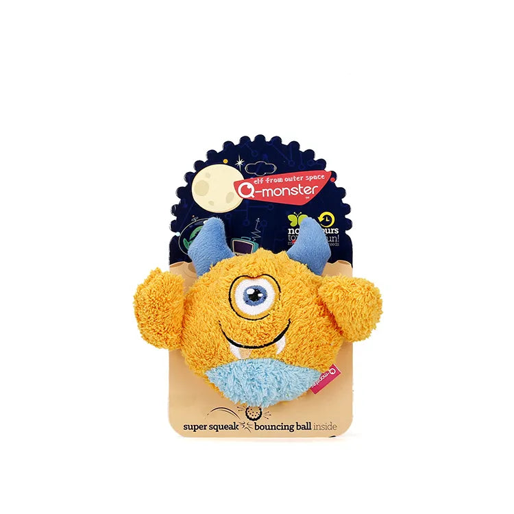 Dog Squeaky Toy Sound in Orange Monster