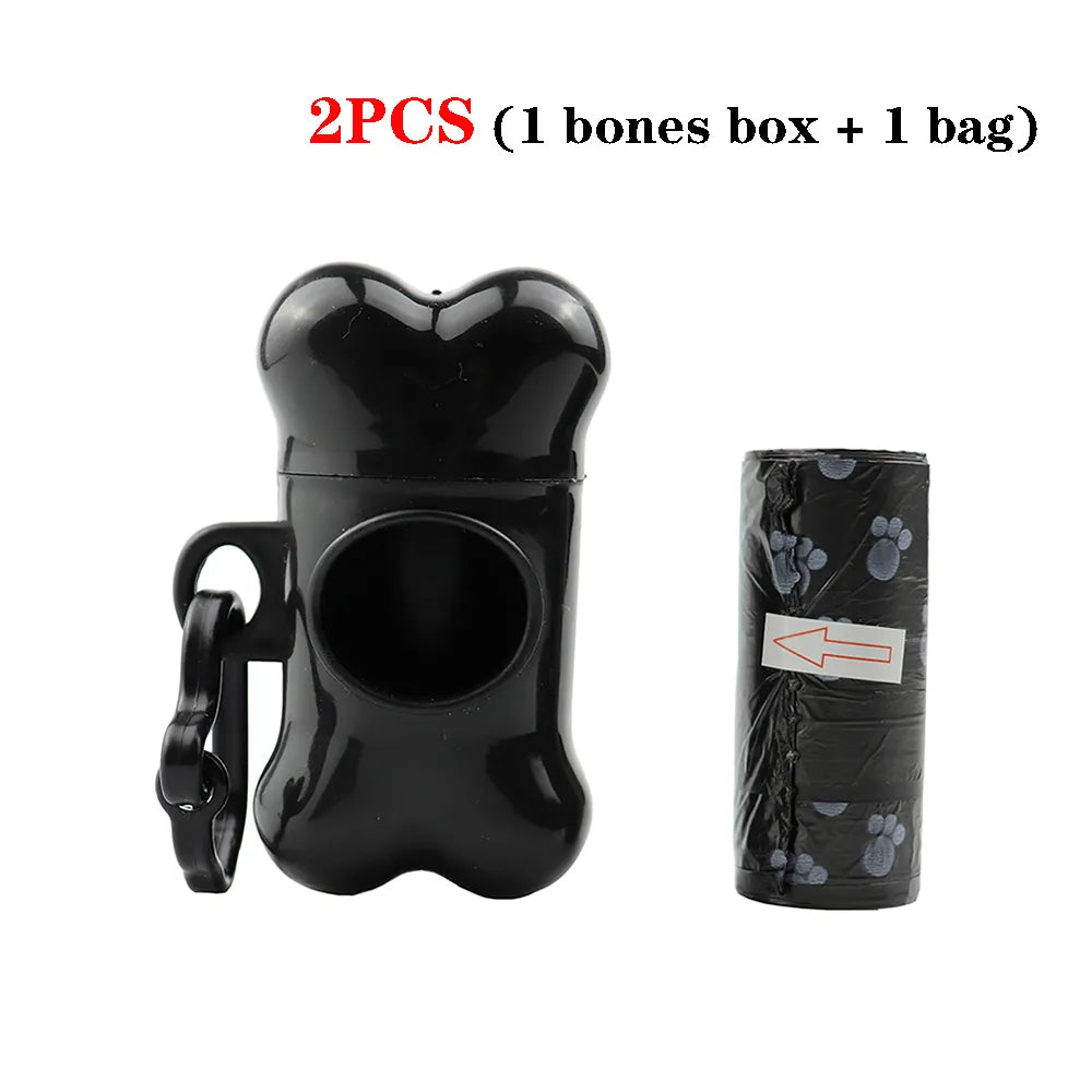 Dog Poop Bags With Dispenser in 2pcs Black