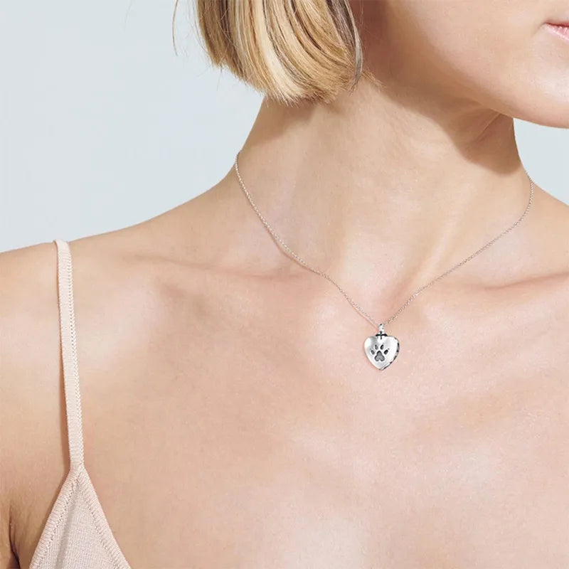 Heart Urn Dog Necklace
