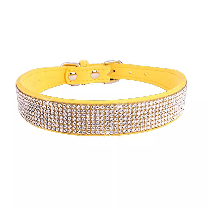 Glitter Dog Collar in Yellow