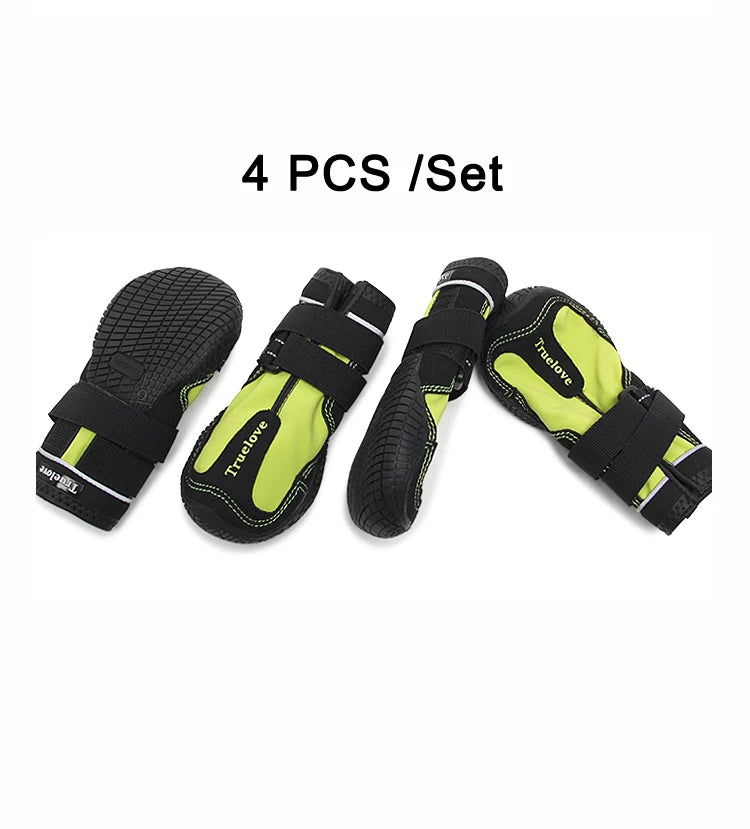 Dog Shoes Waterproof in Neonyellow (4Pcs set)