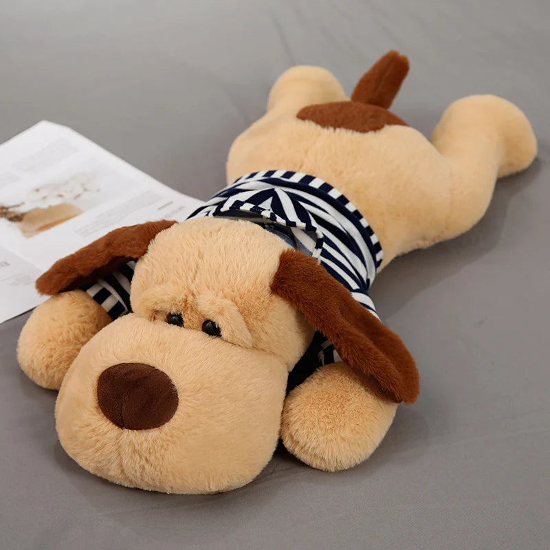 Giant Stuffed Dog in Black Cloth