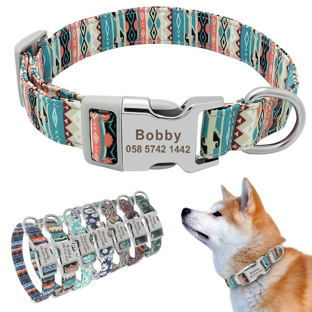 Personalized Nylon Dog Collar
