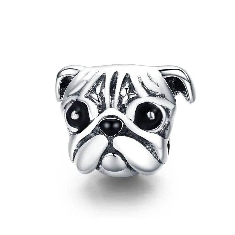 Sterling Silver Dog Charm Bracelet