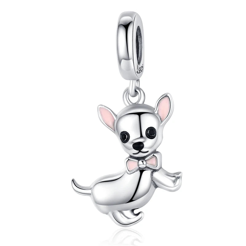 Silver Dog Charms
