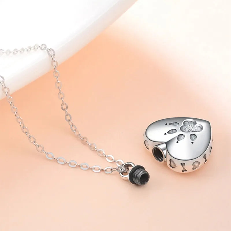 Heart Urn Dog Necklace