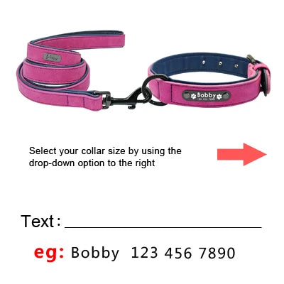Leather Personalized Dog Collar, photo 2