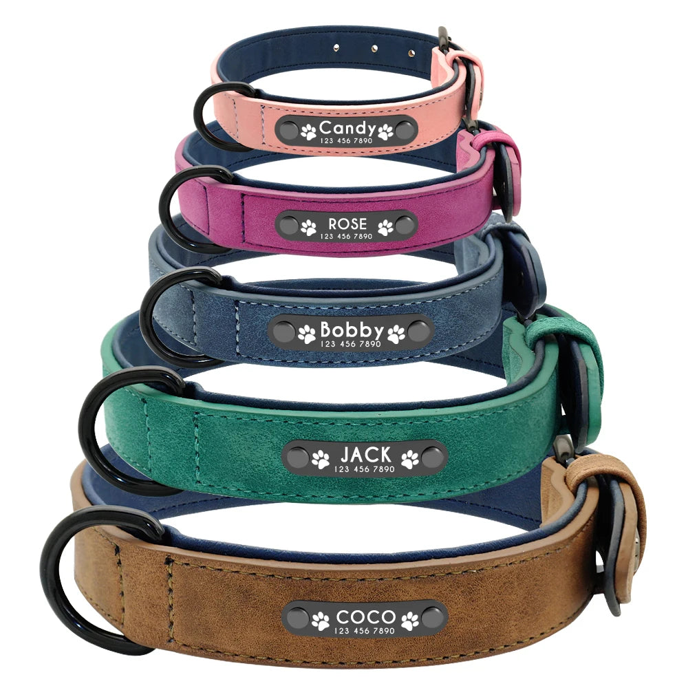 Leather Personalized Dog Collar