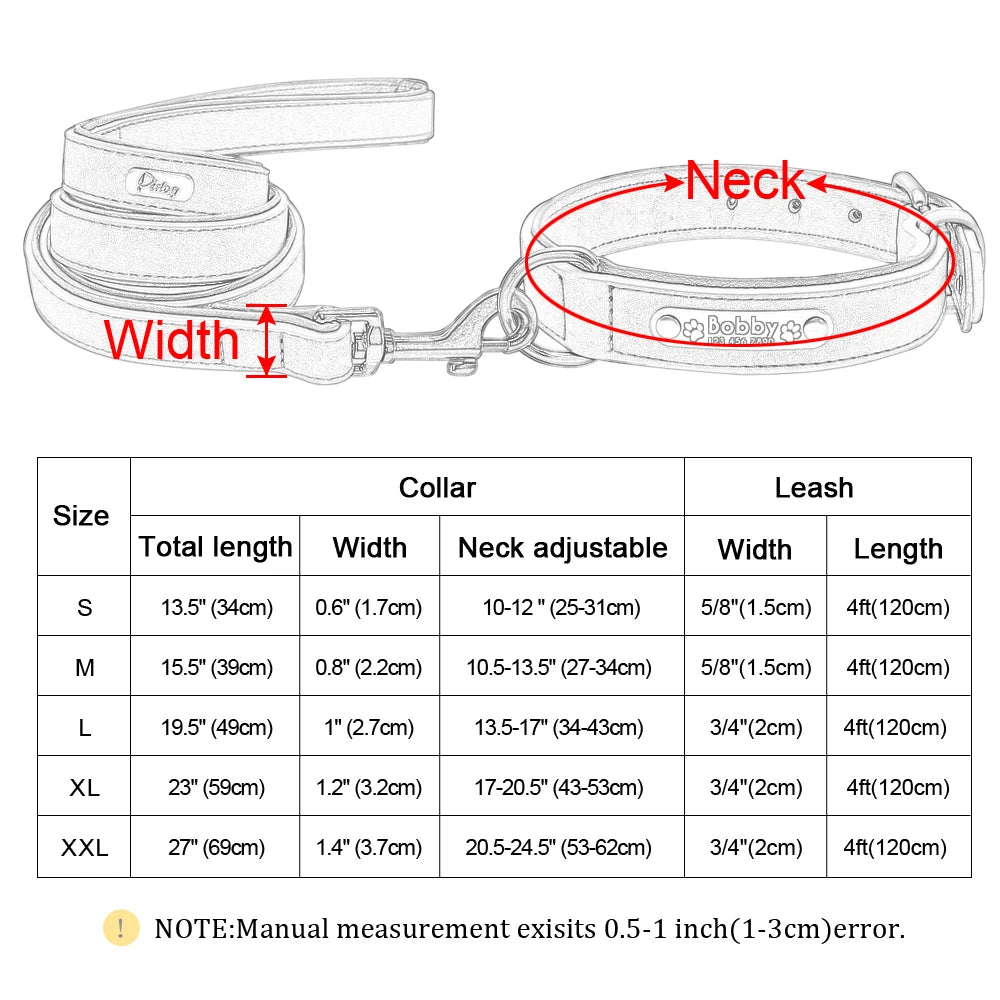 Leather Personalized Dog Collar
