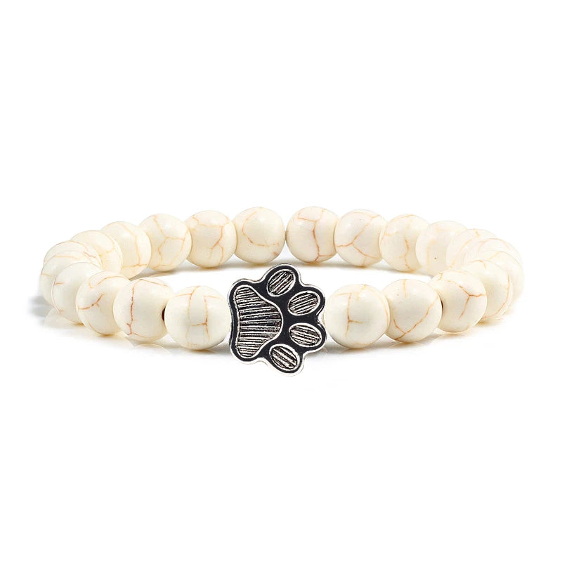 Lava Stone Bead Dog Paw Bracelet, photo 3