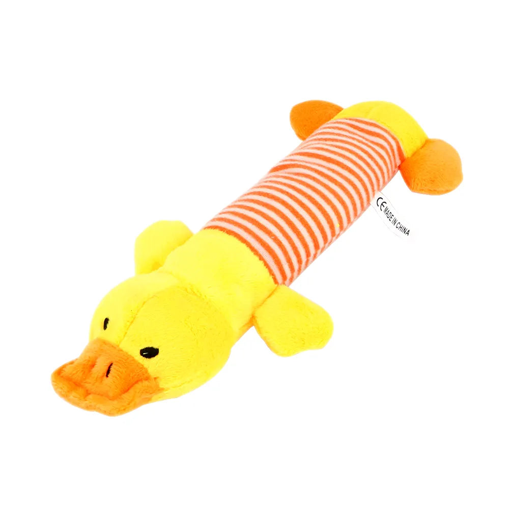 Dog Plush Squeaky Toys in Yellow Duck