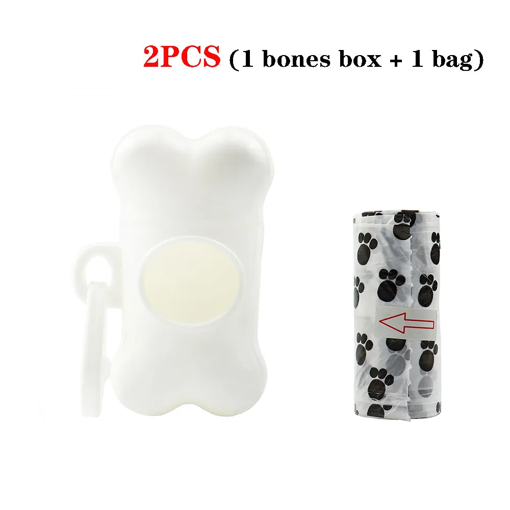 Dog Poop Bags With Dispenser in 2pcs White