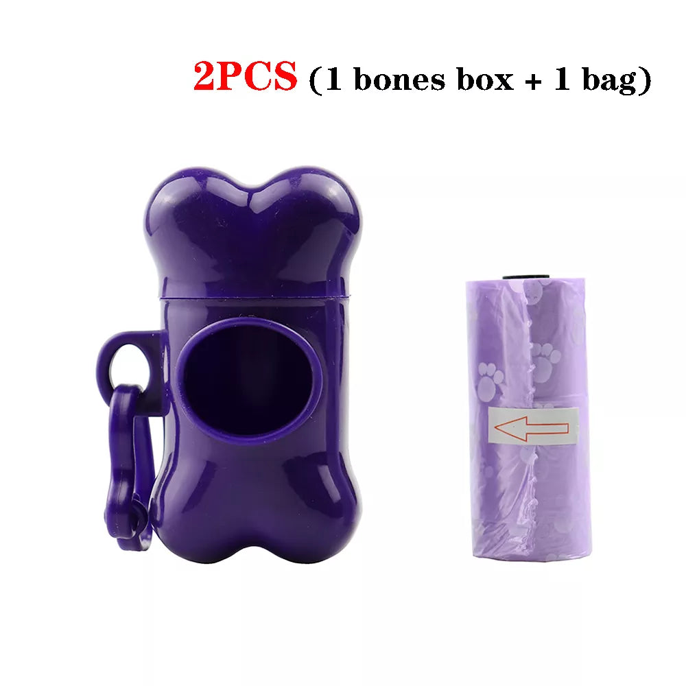 Dog Poop Bags With Dispenser in 2pcs Purple