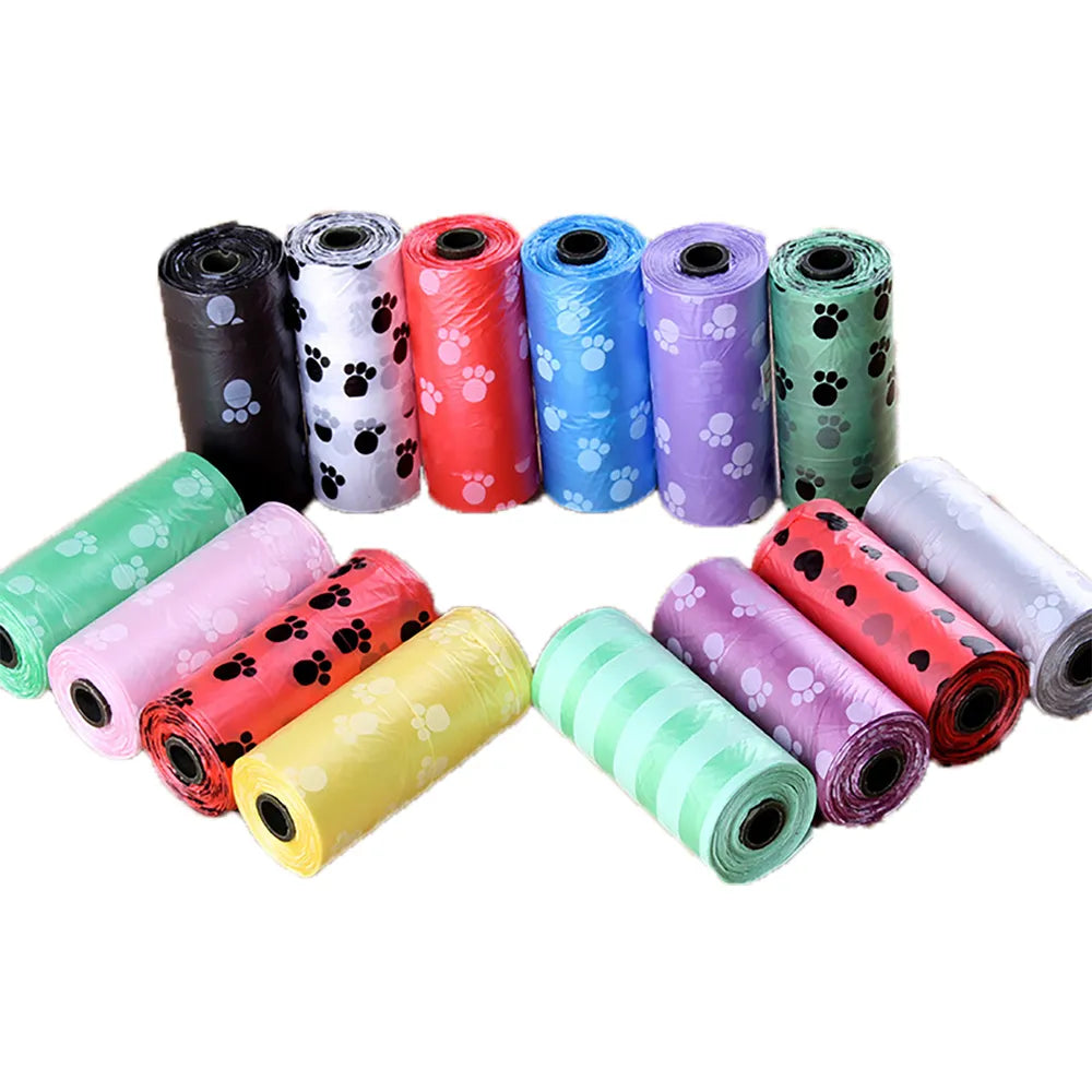 Dog Poop Bags in 5 Roll Mix