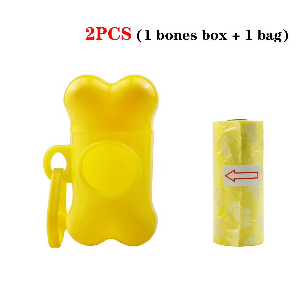 Dog Poop Bags With Dispenser in 2pcs Yellow