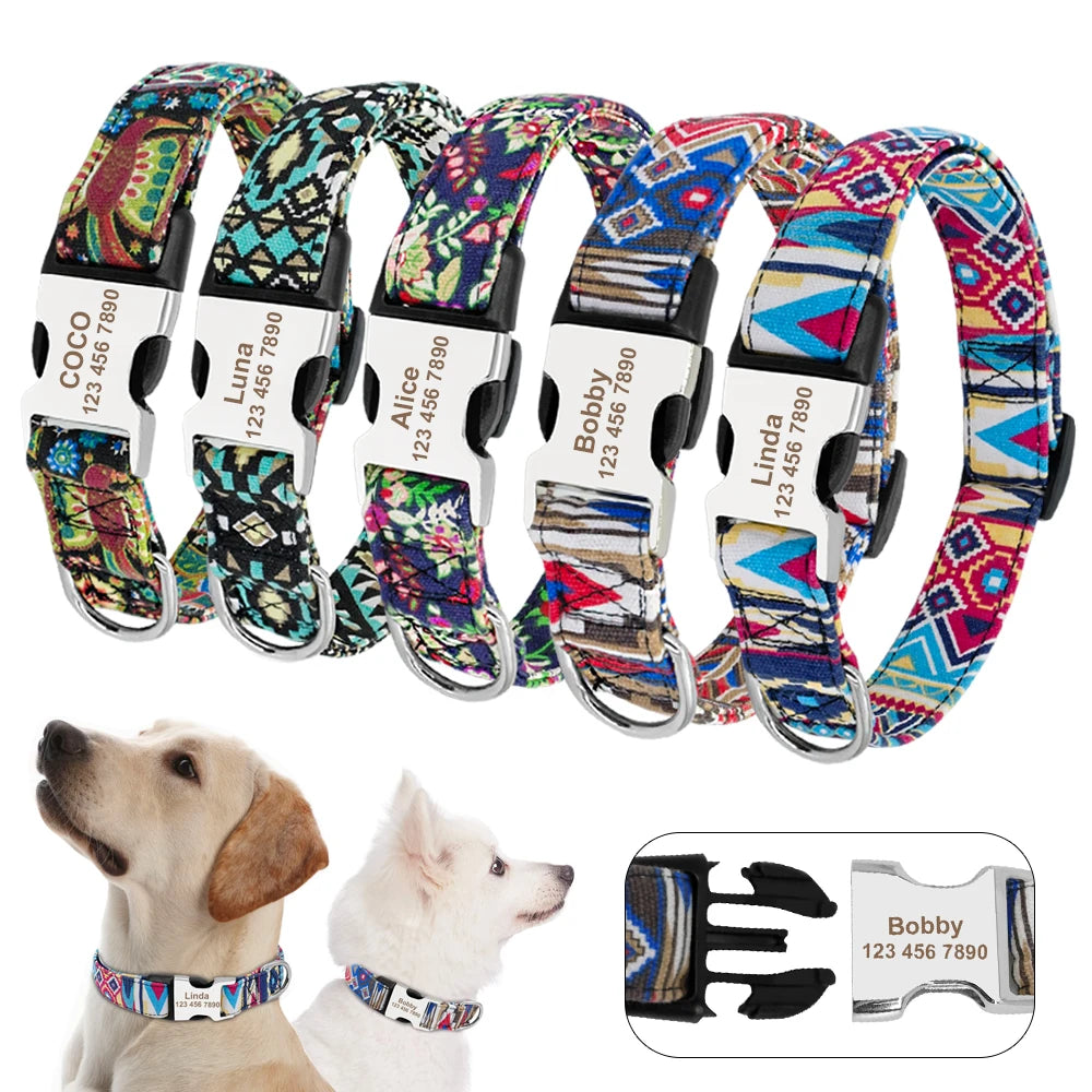Personalized Nylon Dog Collar