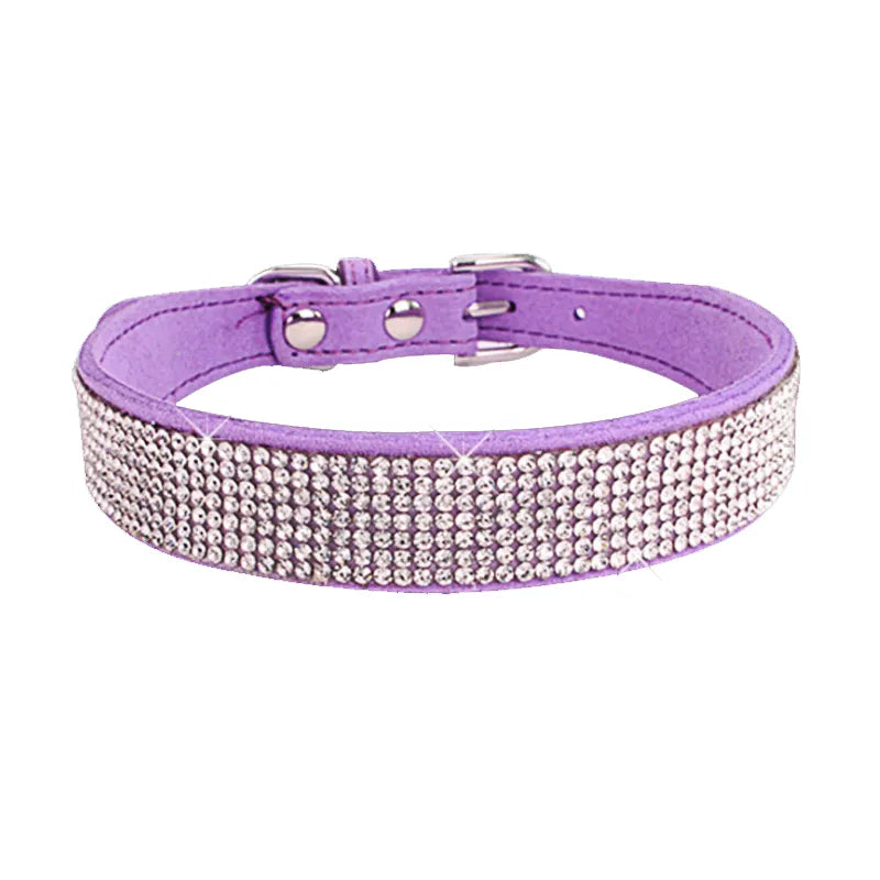 Glitter Dog Collar in Purple