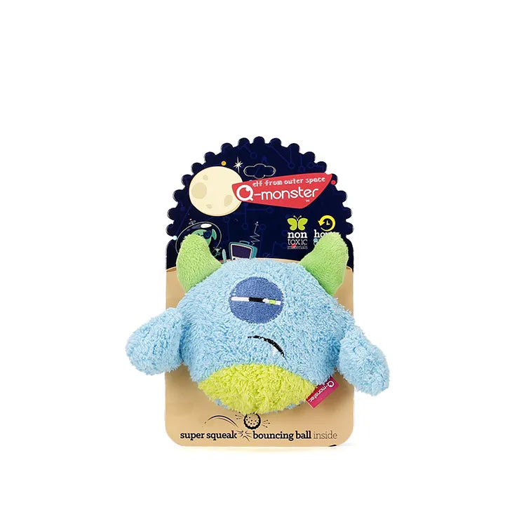 Dog Squeaky Toy Sound in Light Blue Monster