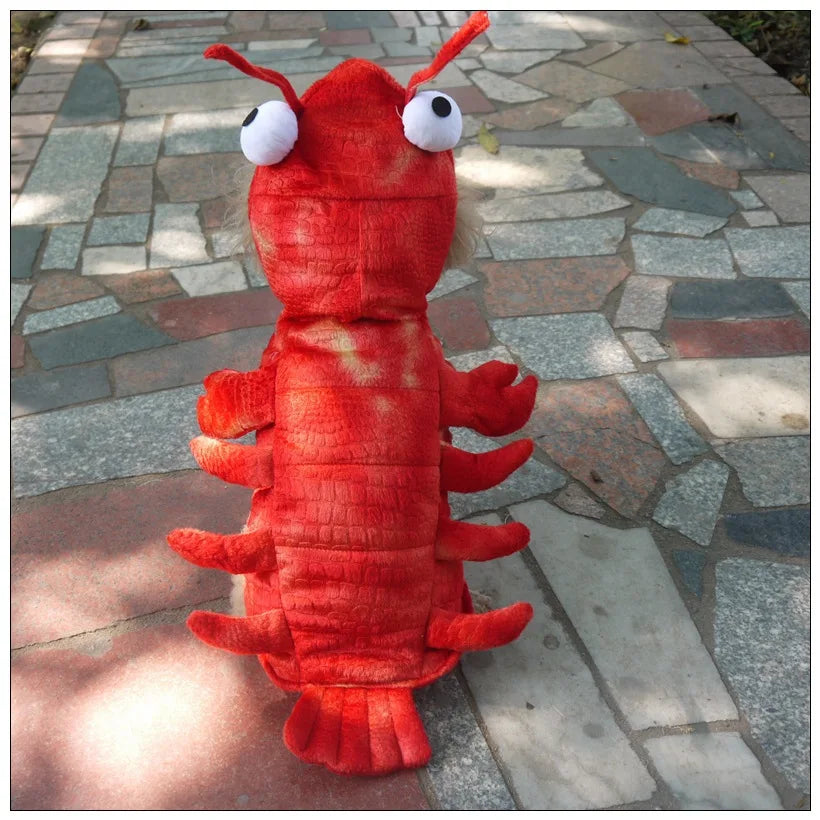 Designed for two-legged dressing, the Dog Lobster Costume is a stylish and adorable outfit for your pet.