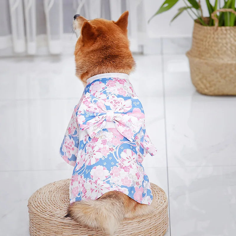 Dog Kimono in Blue