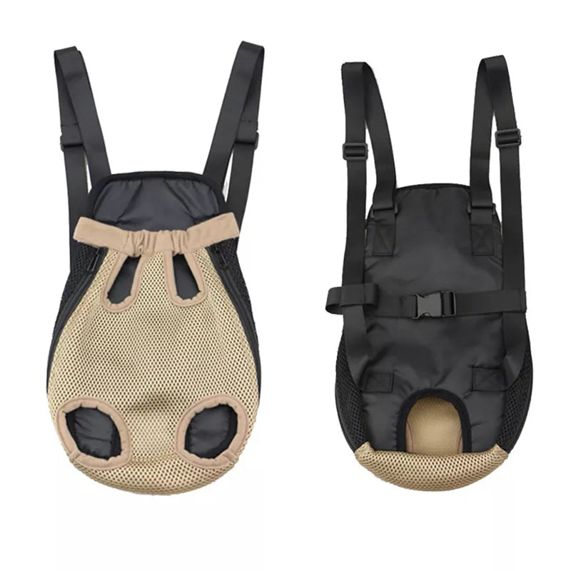 Front Backpack Dog Carrier in Light Coffee