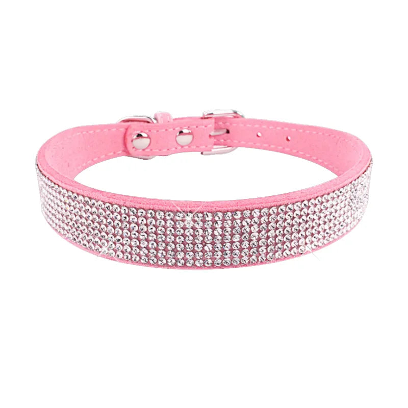 Glitter Dog Collar in Pink