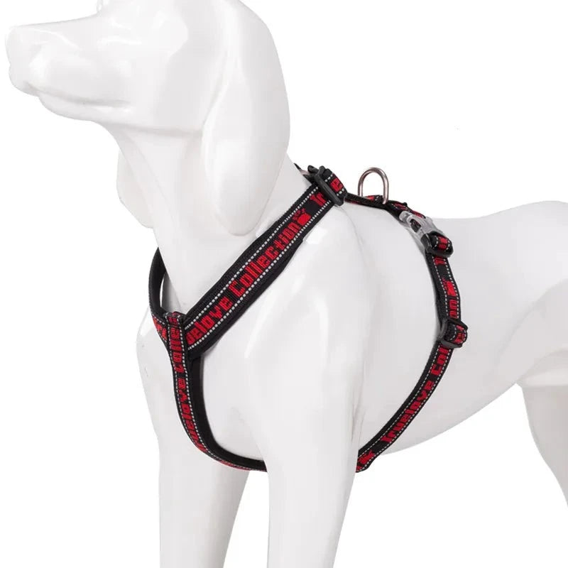 Easy Walk Harness For Dogs in Black Red